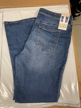 LOFT Blue Straight-Leg Denim Jeans